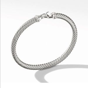 DY Cable Buckle Bracelet with Diamonds 5mm